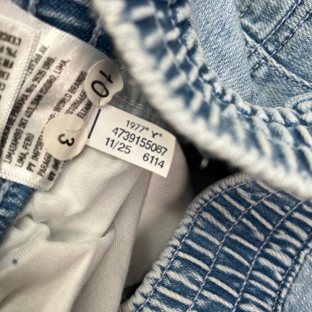NEW American Eagle Women's M Denim Cargo Jogger Jeans Light Wash Stretch Pull On - Picture 9 of 11